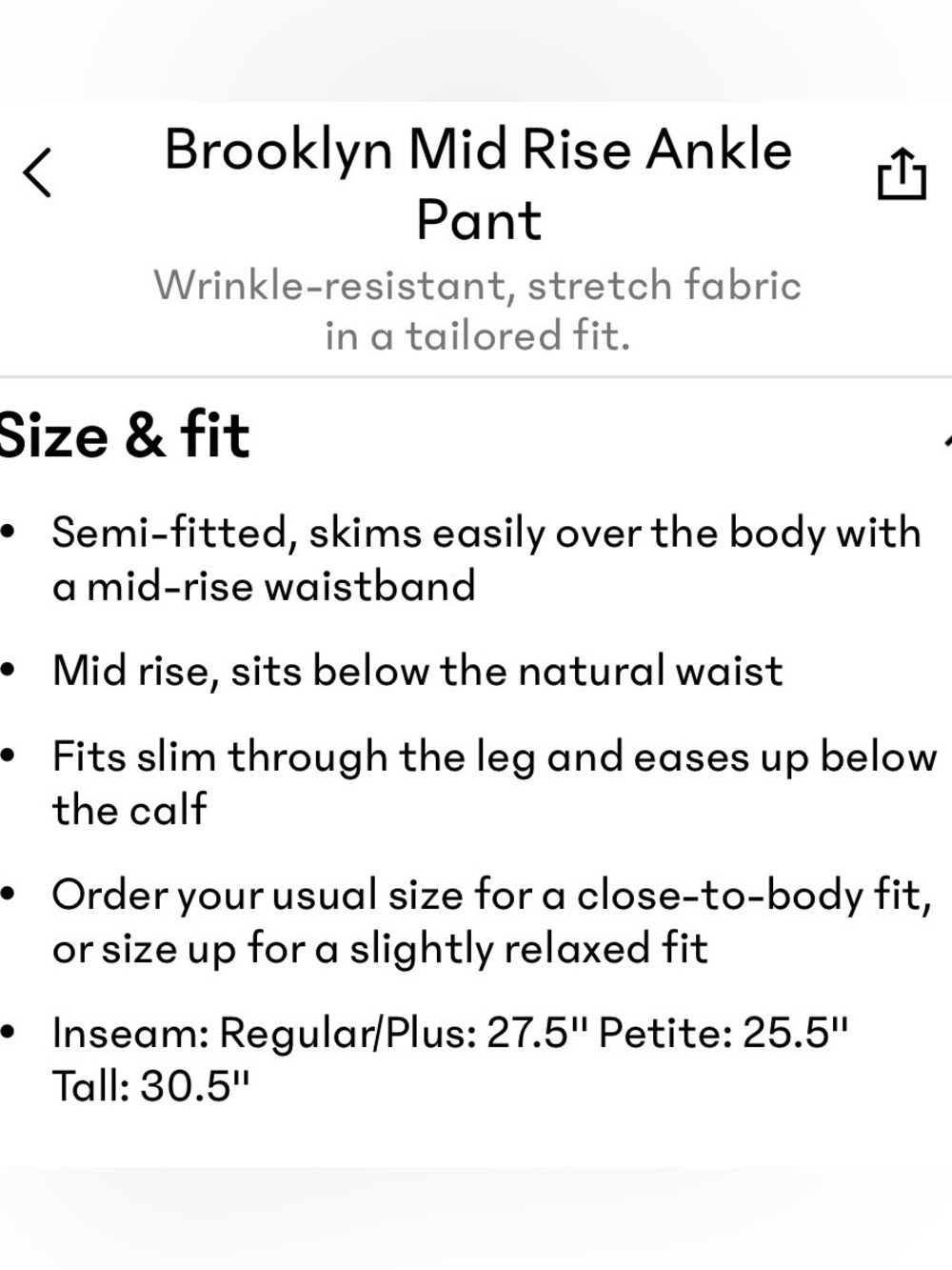 Athleta Brooklyn Midrise Black Cropped Ankle Pants - Picture 12 of 12